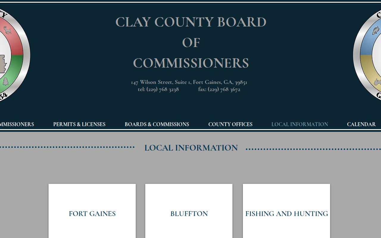 Clay County Georgia Bluffton local information record source